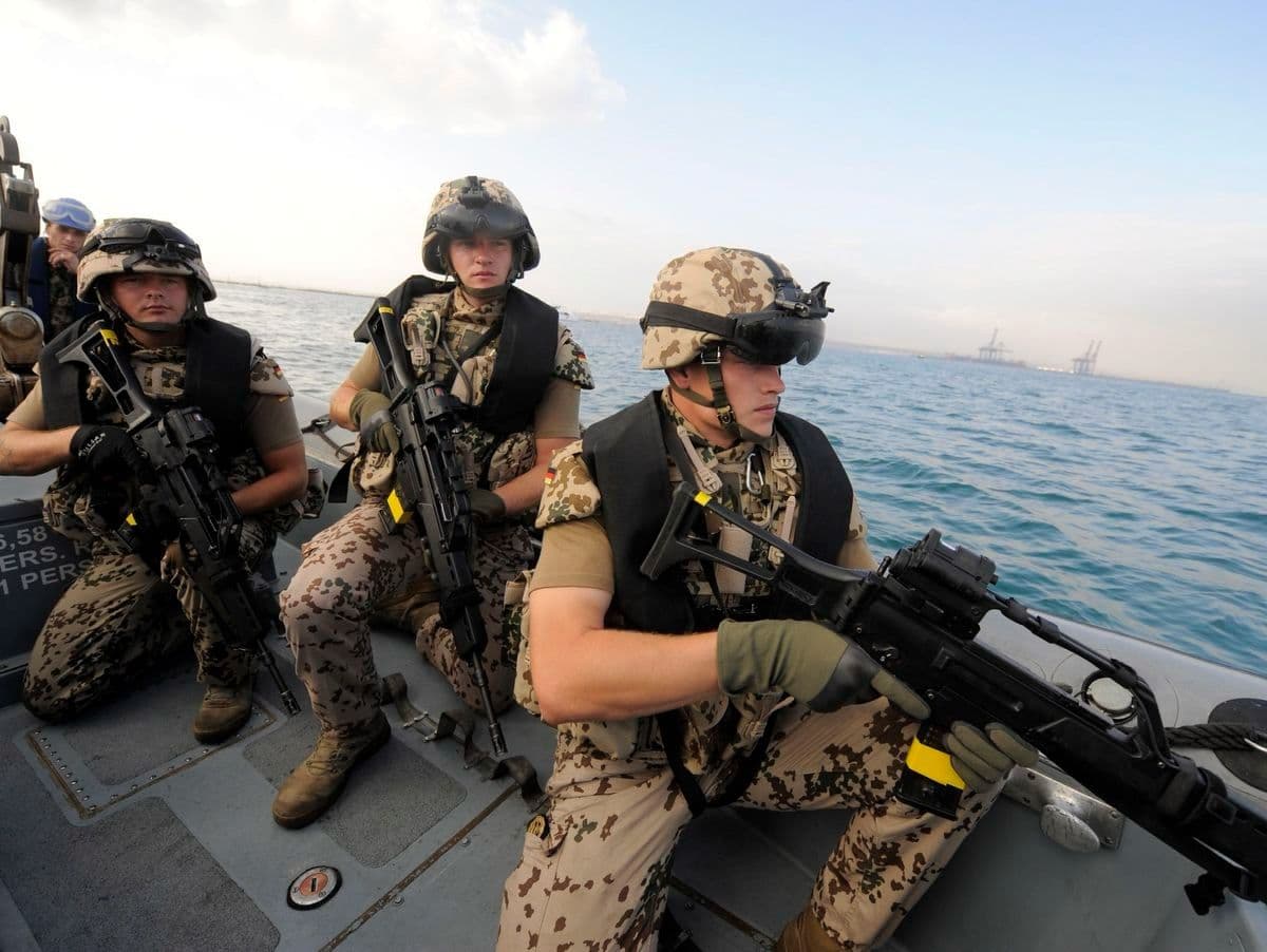 Andre on a Boarding Team RIB during Operation Atalanta