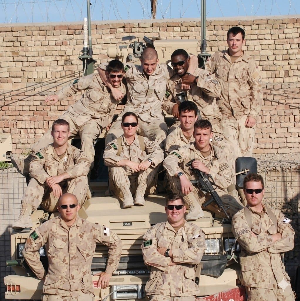 Sergio with his Canadian Army infantry team in Afghanistan